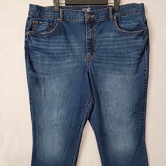 Terra & Sky Women’s Plus Size 22W High Rise Skinny Jeans Dark Wash Stretch - Picture 2 of 15